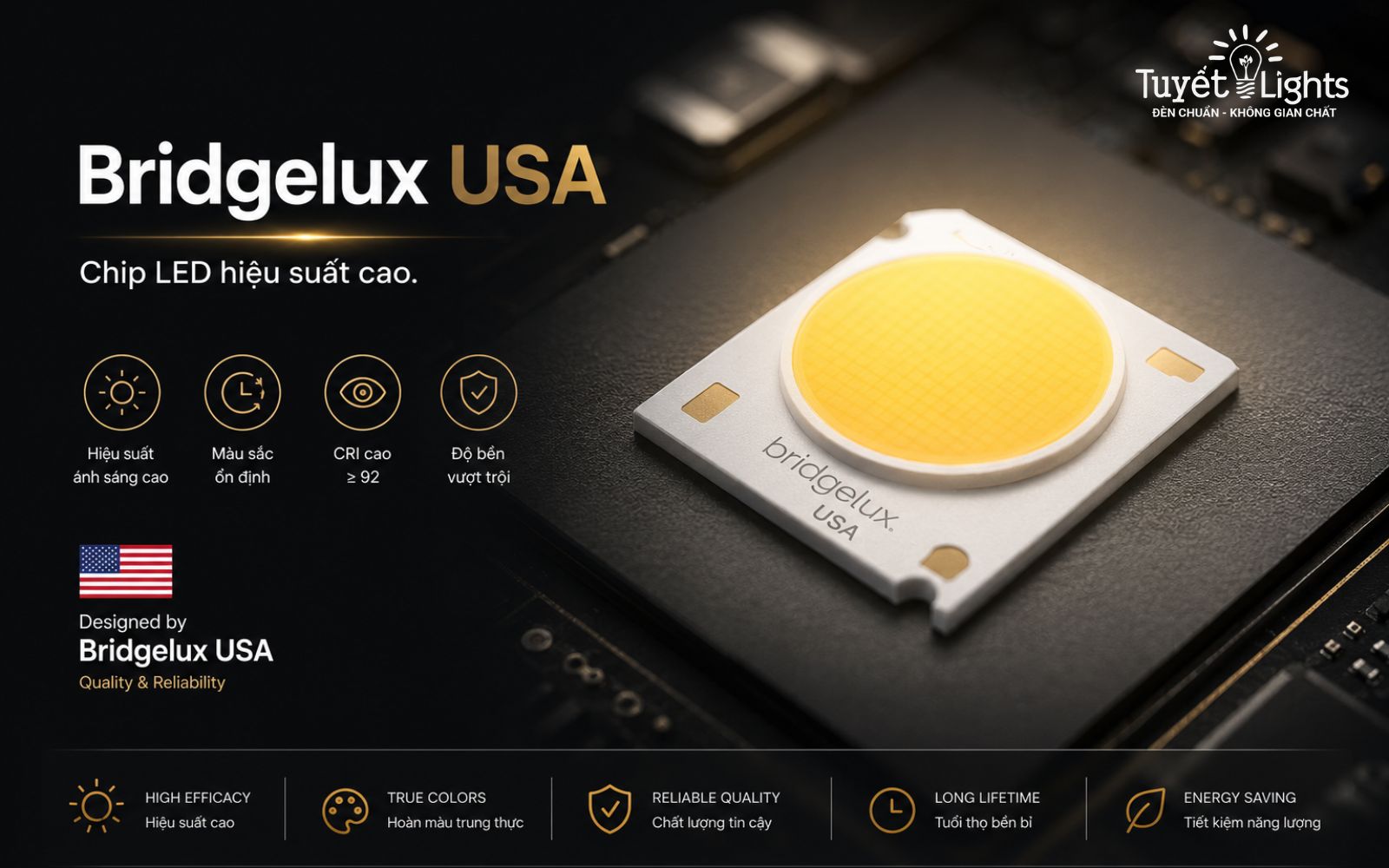 Đèn Rọi "Chuẩn" Kiến Trúc - đèn âm trần spotlight cao cấp chip led Bridgelux